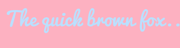 Image with Font Color BAE0FF and Background Color FDB1C1